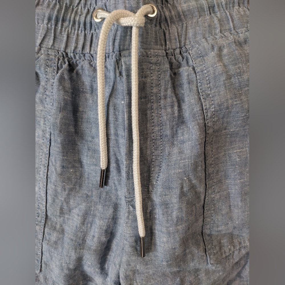 Athleta Cabo Linen Jogger Chambray Blue Size 6P - Picture 5 of 13